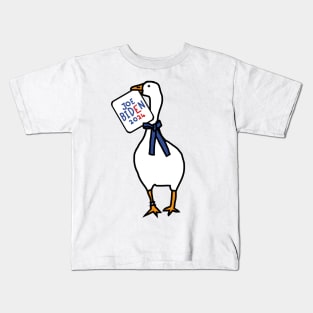 White Goose with Joe Biden 2024 Sign Kids T-Shirt